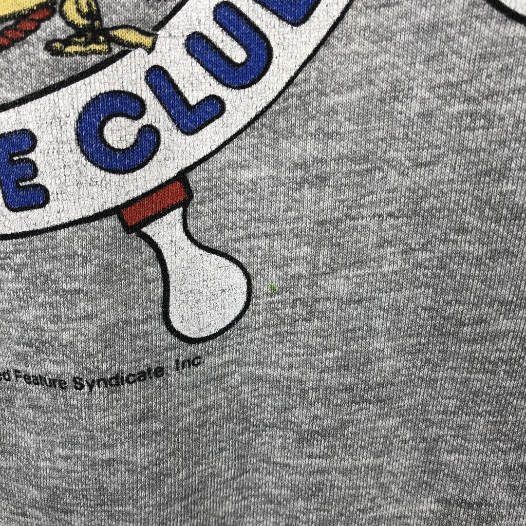 90'S Blues Snoopy Woodstock Character Sweatshirt, Men's Size XL (Equivalent), Vintage acrylic gray type Vintage Second Hand