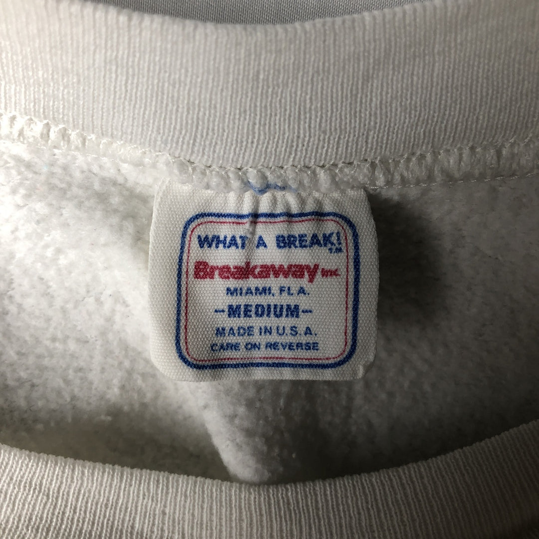 80'S Breakaway Sesame Street Character Sweatshirt, Made in USA, Men's Size M (Equivalent), Vintage polyester white type Vintage Second Hand