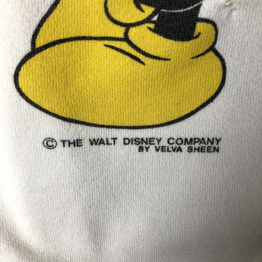 90'S ULTRA SWEATS Mickey Mouse character sweatshirt, Made in USA, Men's size L, Vintage polyester white type Vintage Second Hand