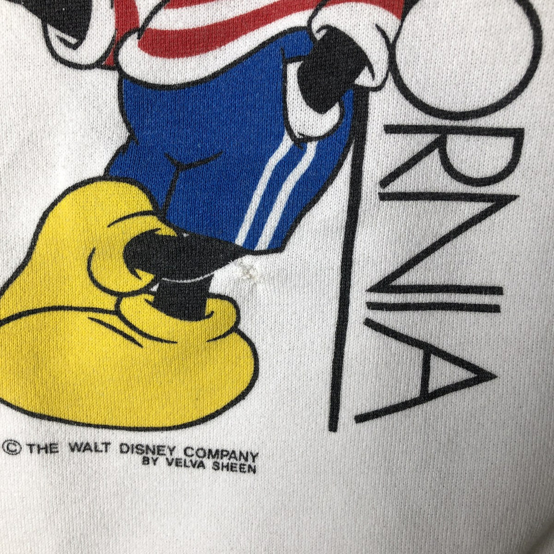 90'S ULTRA SWEATS Mickey Mouse character sweatshirt, Made in USA, Men's size L, Vintage polyester white type Vintage Second Hand
