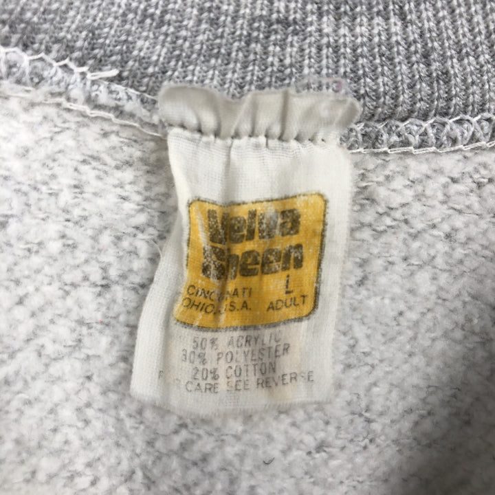 Velva Sheen Mickey Mouse Character Sweatshirt, Made in USA, Men's Size L (Equivalent), Vintage acrylic gray type Vintage Second Hand