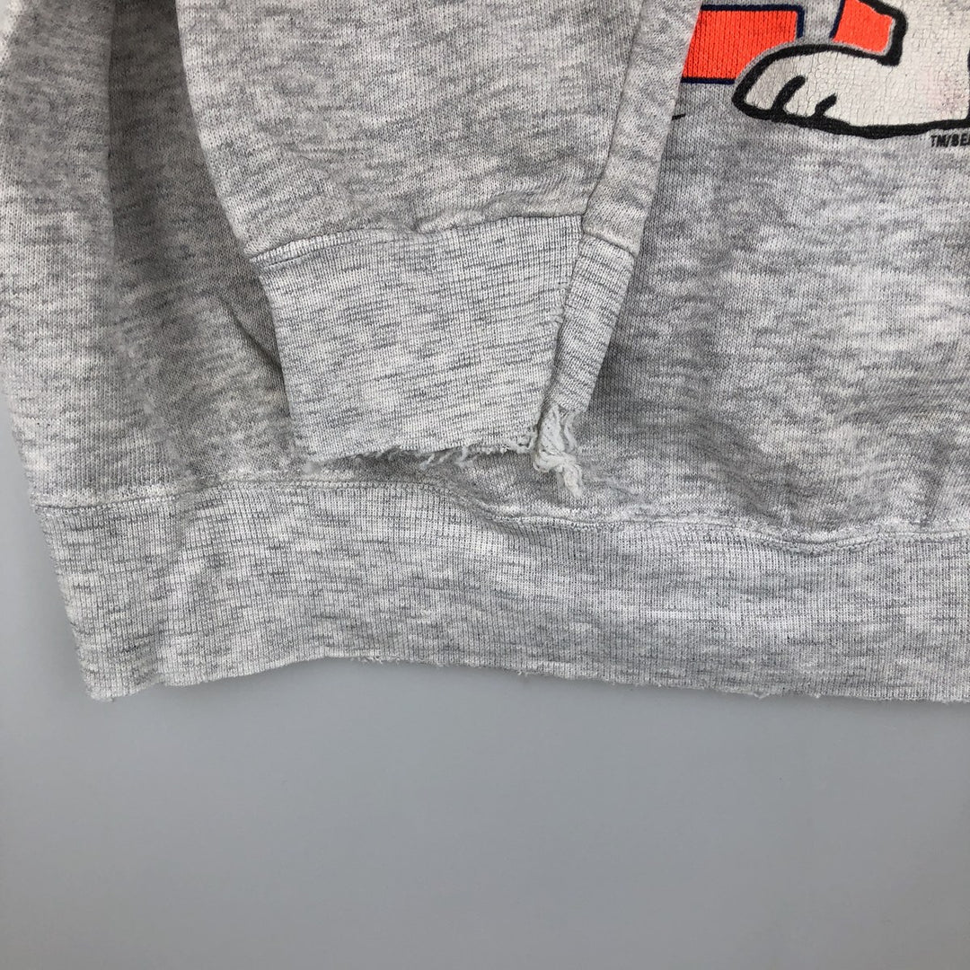 80s-90'S ARTEX Snoopy Chicago Bears Character Sweatshirt, Made in USA, Men's Size M (approx.), Vintage cotton gray type Vintage Second Hand