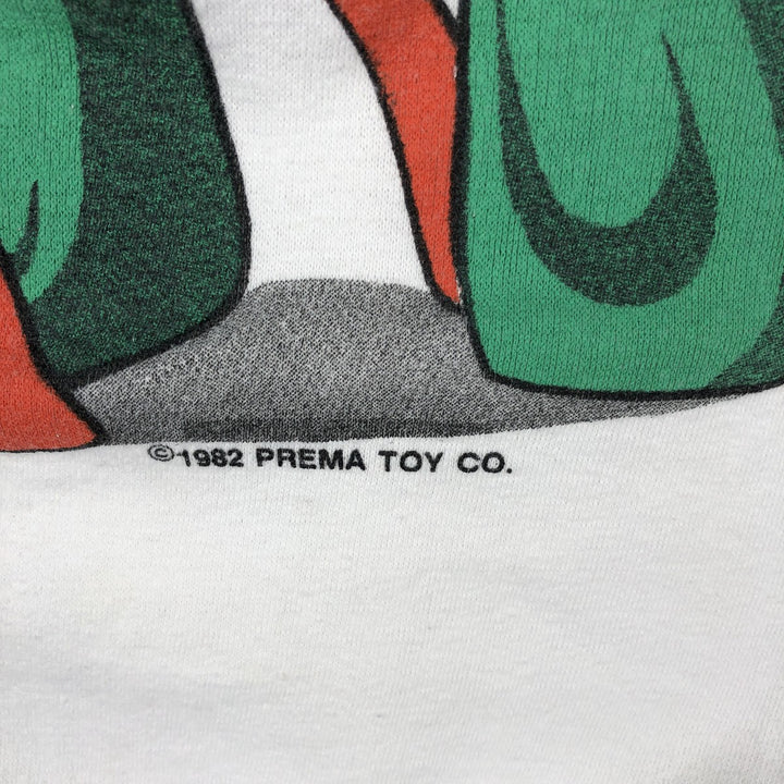80'S Marm Faront Gumby and Porky Character Sweatshirt, Men's Size XL (Equivalent), Vintage cotton white type Vintage Second Hand