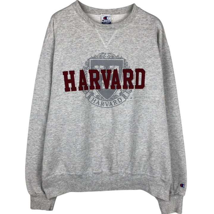 90'S Champion Harvard College Sweatshirt, Men's XXL equivalent, Vintage cotton gray type Vintage Second Hand