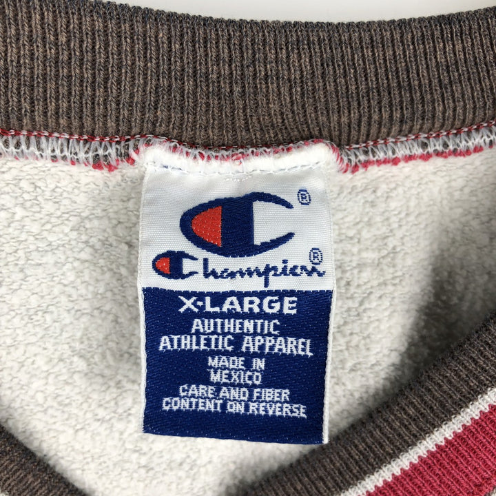 90'S Champion logo sweatshirt, men's size XL, vintage cotton gray type Vintage Second Hand