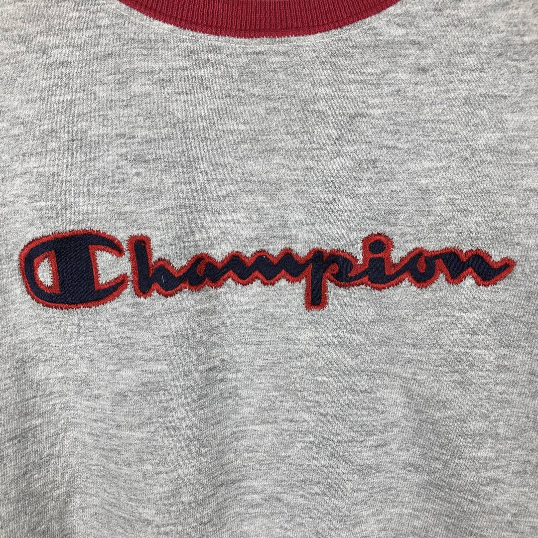 90'S Champion logo sweatshirt, men's size XL, vintage cotton gray type Vintage Second Hand