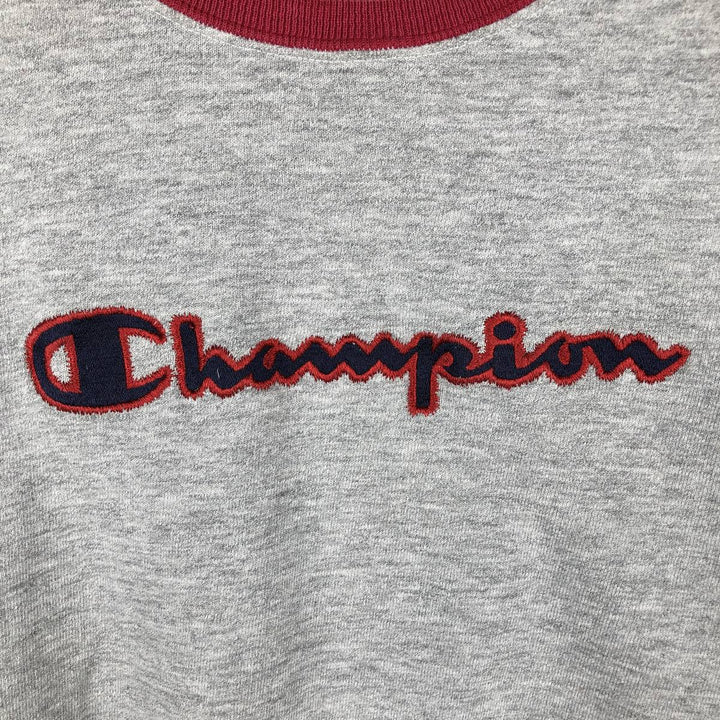 90'S Champion logo sweatshirt, men's size XL, vintage cotton gray type Vintage Second Hand