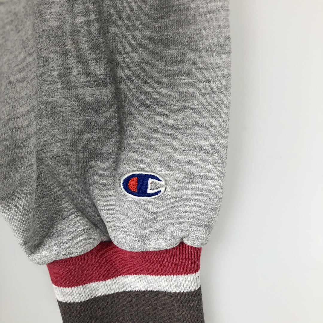 90'S Champion logo sweatshirt, men's size XL, vintage cotton gray type Vintage Second Hand