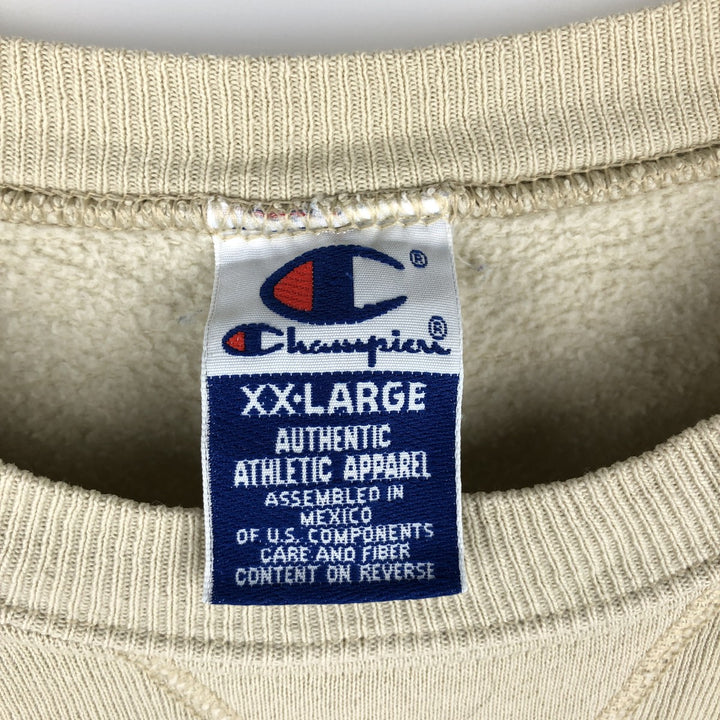 90'S Champion Green Bay Packers Print Sweatshirt, Men's XXL equivalent, Vintage cotton Beige type Vintage Second Hand