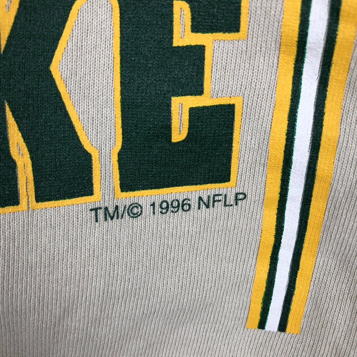 90'S Champion Green Bay Packers Print Sweatshirt, Men's XXL equivalent, Vintage cotton Beige type Vintage Second Hand