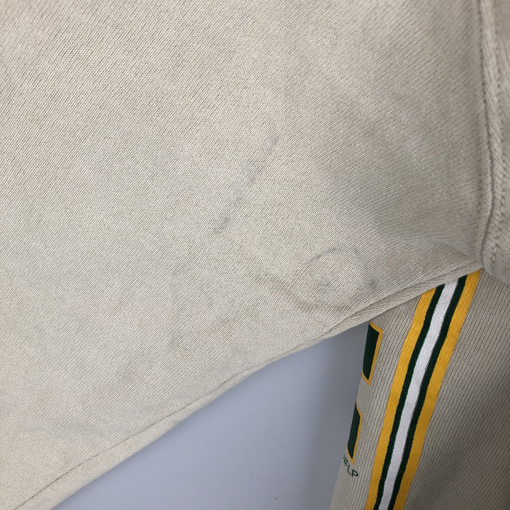 90'S Champion Green Bay Packers Print Sweatshirt, Men's XXL equivalent, Vintage cotton Beige type Vintage Second Hand
