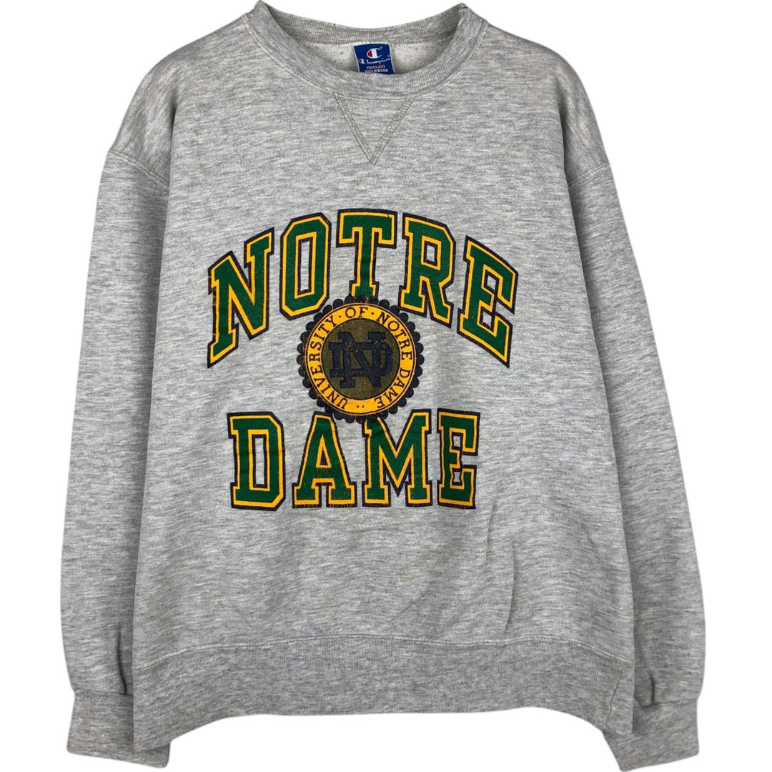 90'S Champion College Sweatshirt, Made in USA, Men's XL, Vintage cotton gray type Vintage Second Hand
