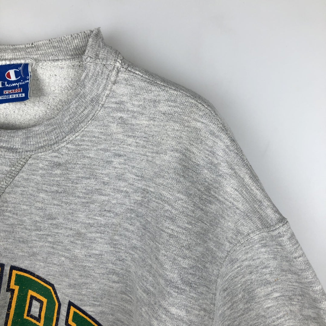90'S Champion College Sweatshirt, Made in USA, Men's XL, Vintage cotton gray type Vintage Second Hand
