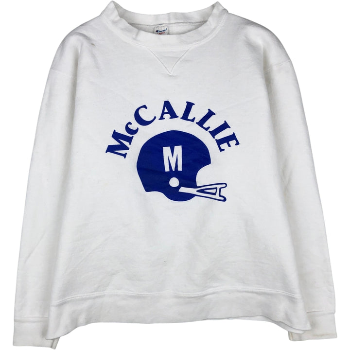 80'S Champion Tricot Tag Advertising Sweatshirt, Made in USA, Men's Size L (approx.), Vintage cotton white type Vintage Second Hand