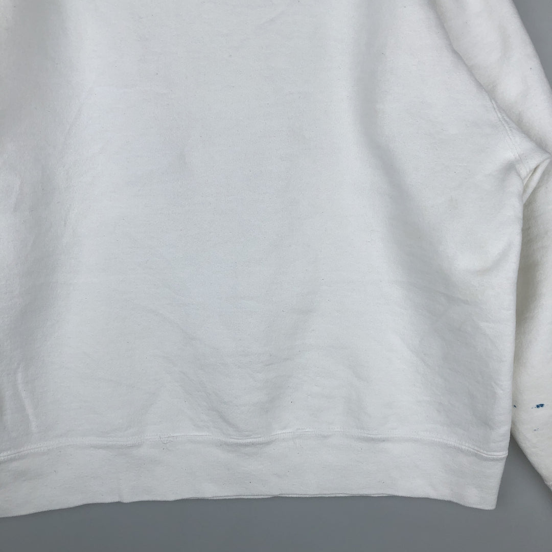80'S Champion Tricot Tag Advertising Sweatshirt, Made in USA, Men's Size L (approx.), Vintage cotton white type Vintage Second Hand