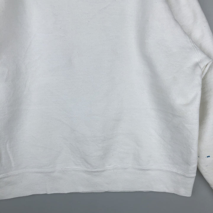 80'S Champion Tricot Tag Advertising Sweatshirt, Made in USA, Men's Size L (approx.), Vintage cotton white type Vintage Second Hand