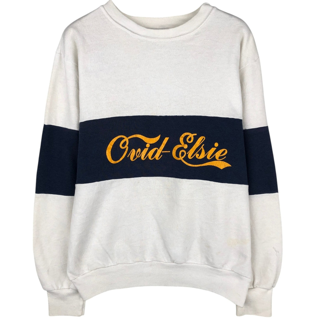 Vintage 1980'S Champion Trico Tag College Sweatshirt, Made in USA, Men's Size L cotton white type Vintage Second Hand