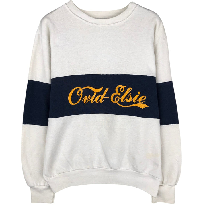 Vintage 1980'S Champion Trico Tag College Sweatshirt, Made in USA, Men's Size L cotton white type Vintage Second Hand
