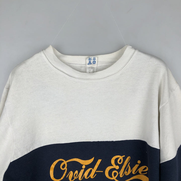 Vintage 1980'S Champion Trico Tag College Sweatshirt, Made in USA, Men's Size L cotton white type Vintage Second Hand