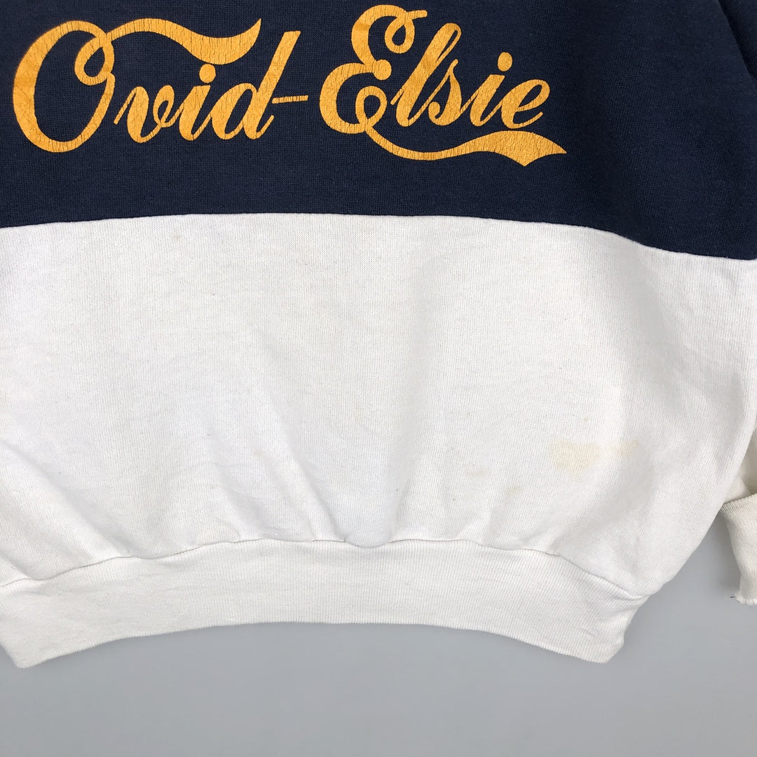 Vintage 1980'S Champion Trico Tag College Sweatshirt, Made in USA, Men's Size L cotton white type Vintage Second Hand