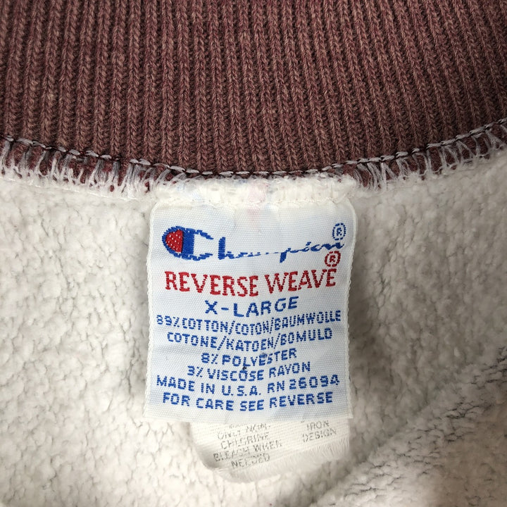 90'S Champion Reverse Weave Embroidered Tag Logo Sweatshirt Trainer Made in USA Men's XL Vintage cotton gray type Vintage Second Hand