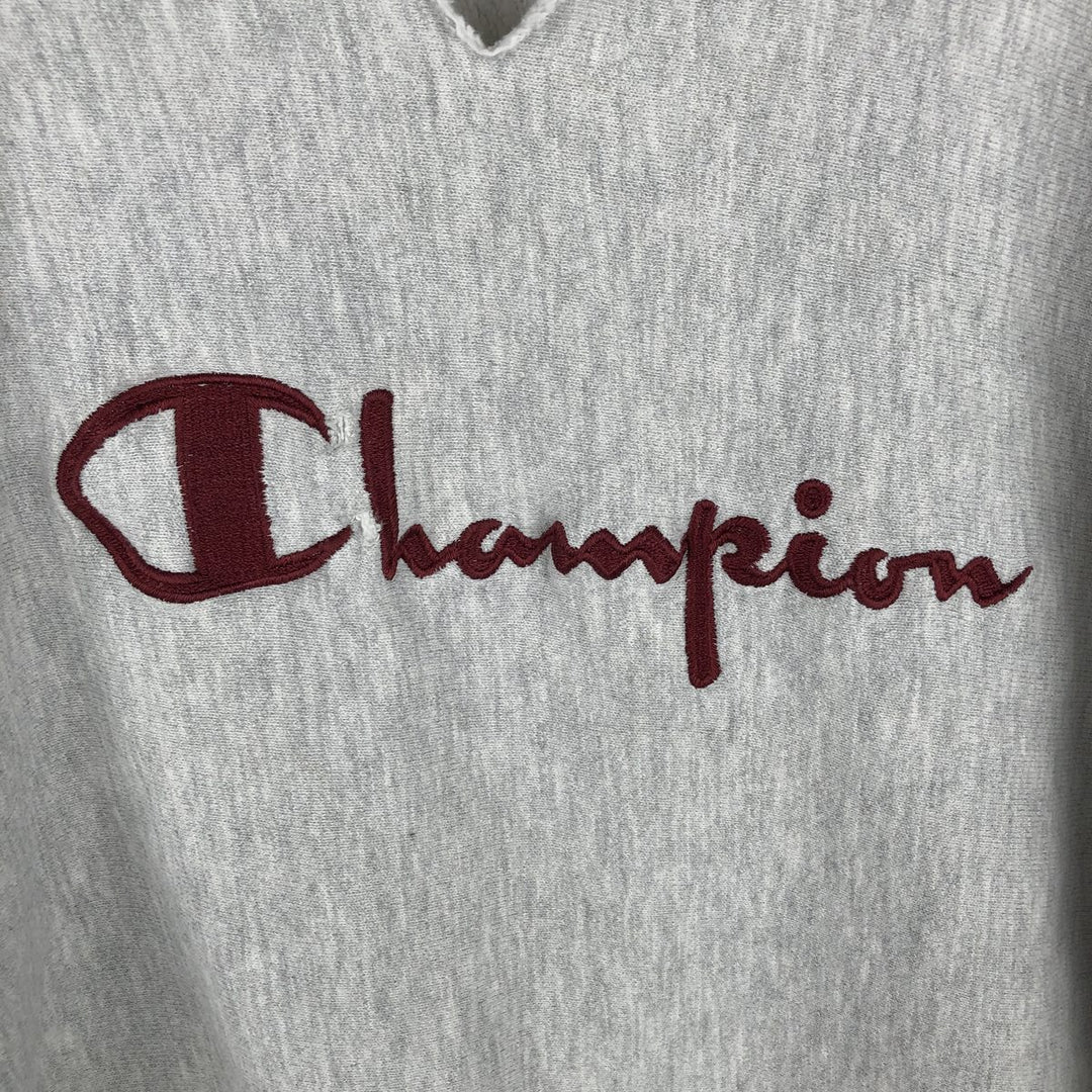 90'S Champion Reverse Weave Embroidered Tag Logo Sweatshirt Trainer Made in USA Men's XL Vintage cotton gray type Vintage Second Hand