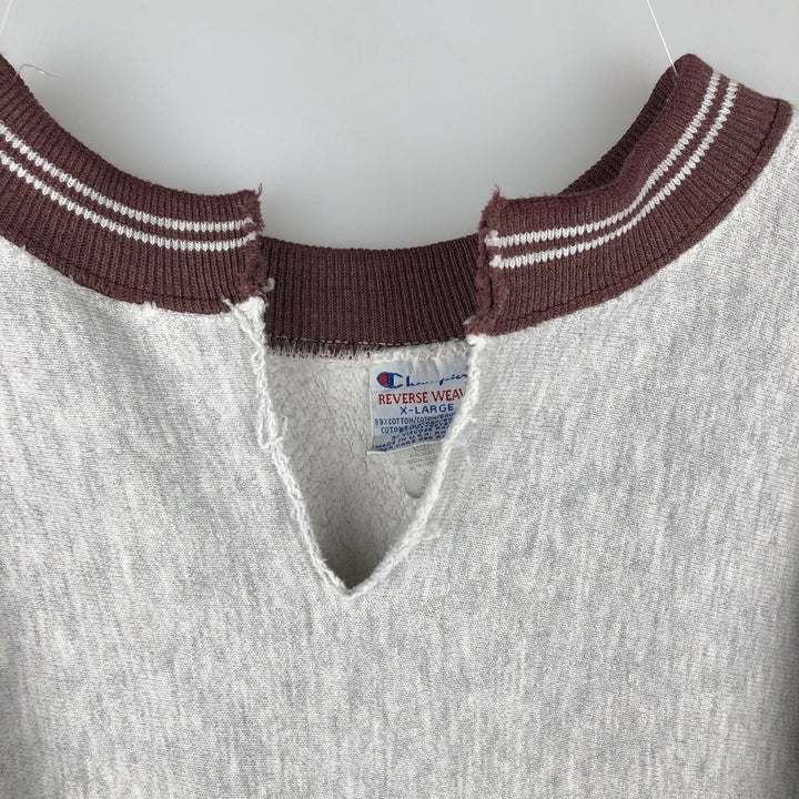 90'S Champion Reverse Weave Embroidered Tag Logo Sweatshirt Trainer Made in USA Men's XL Vintage cotton gray type Vintage Second Hand