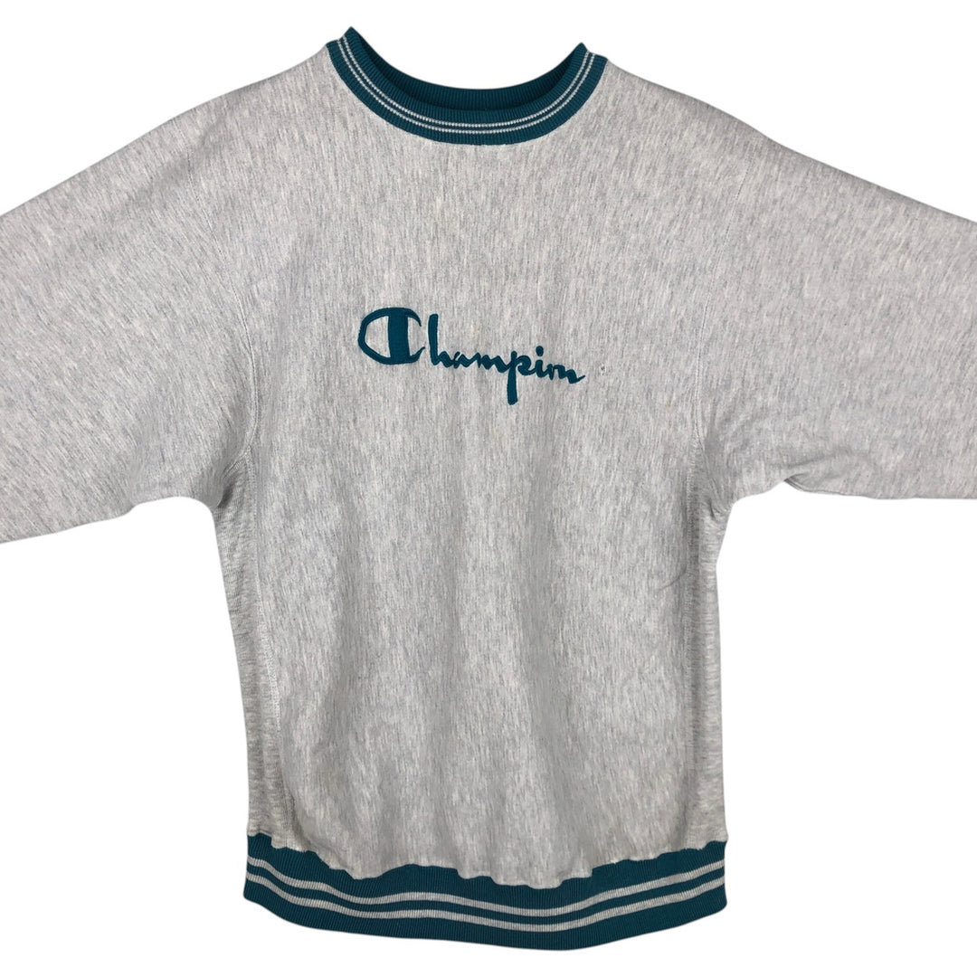 90'S Champion Reverse Weave Embroidered Tag Logo Sweatshirt Trainer Made in USA Men's XL Vintage cotton gray type Vintage Second Hand