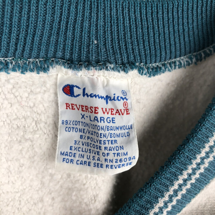 90'S Champion Reverse Weave Embroidered Tag Logo Sweatshirt Trainer Made in USA Men's XL Vintage cotton gray type Vintage Second Hand