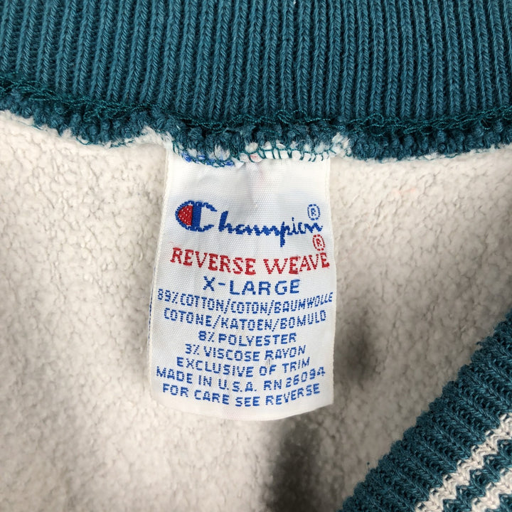 90'S Champion Reverse Weave Embroidered Tag Logo Sweatshirt Trainer Made in USA Men's XL Vintage cotton gray type Vintage Second Hand