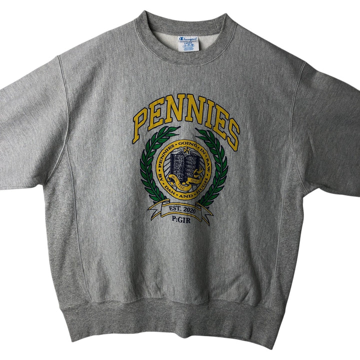 Champion REVERSE WEAVE Reverse Weave College Sweatshirt Trainer Men's L size cotton gray type Vintage Second Hand