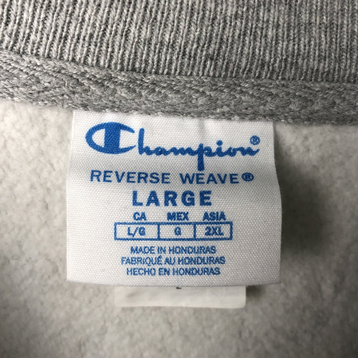 Champion REVERSE WEAVE Reverse Weave College Sweatshirt Trainer Men's L size cotton gray type Vintage Second Hand