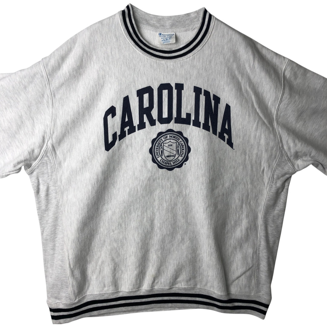 Champion Reverse Weave University of North Carolina College Sweatshirt (Men's XXL equivalent) unclear gray type Vintage Second Hand