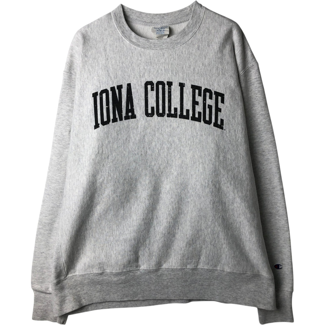 Champion REVERSE WEAVE Reverse Weave College Sweatshirt Trainer Men's XL cotton gray type Vintage Second Hand