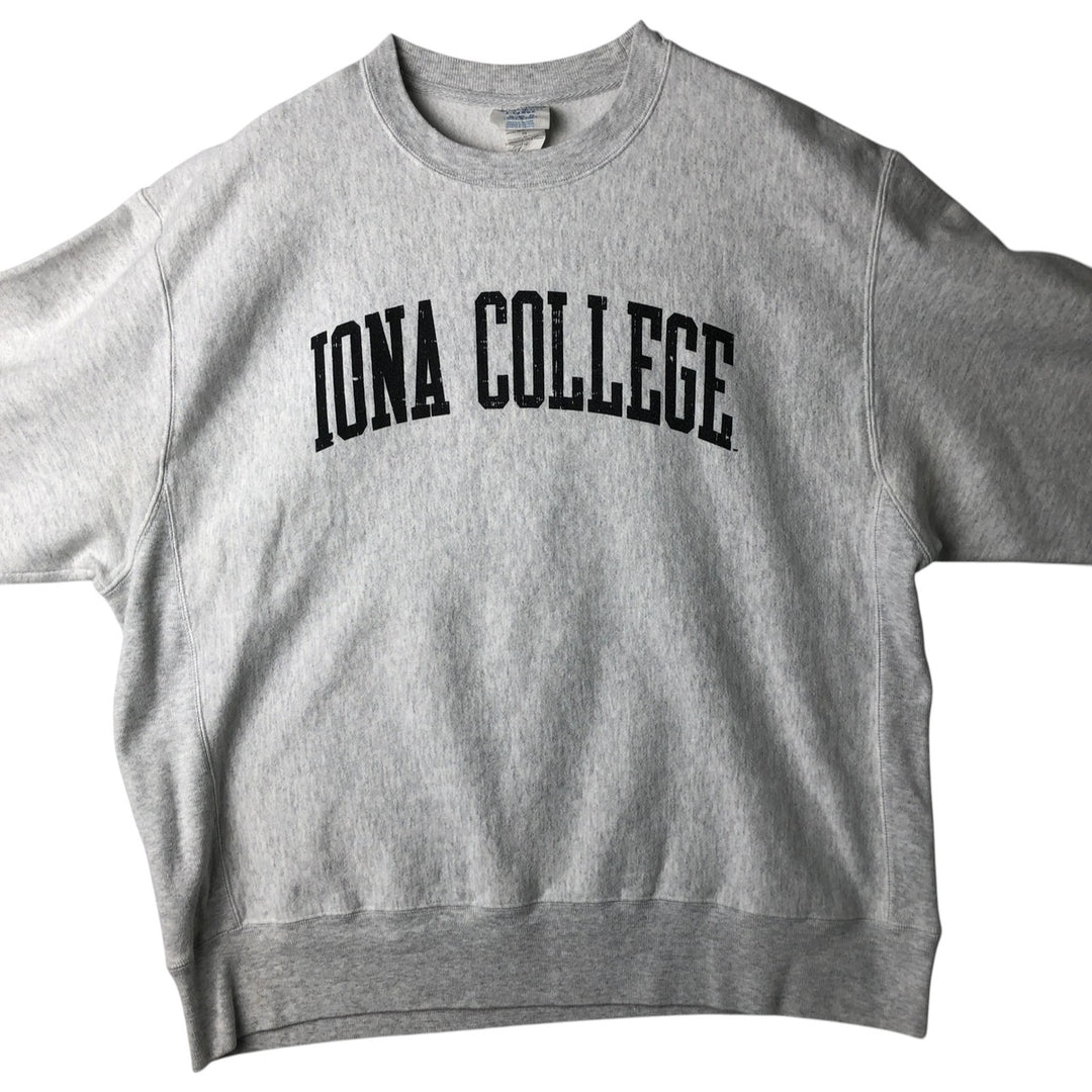 Champion REVERSE WEAVE Reverse Weave College Sweatshirt Trainer Men's XL cotton gray type Vintage Second Hand