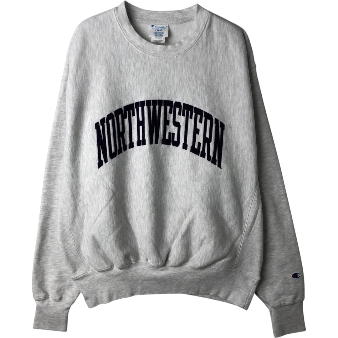 Champion REVERSE WEAVE Reverse Weave College Sweatshirt Trainer Men's L size cotton gray type Vintage Second Hand