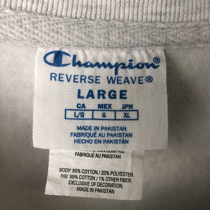 Champion REVERSE WEAVE Reverse Weave College Sweatshirt Trainer Men's L size cotton gray type Vintage Second Hand