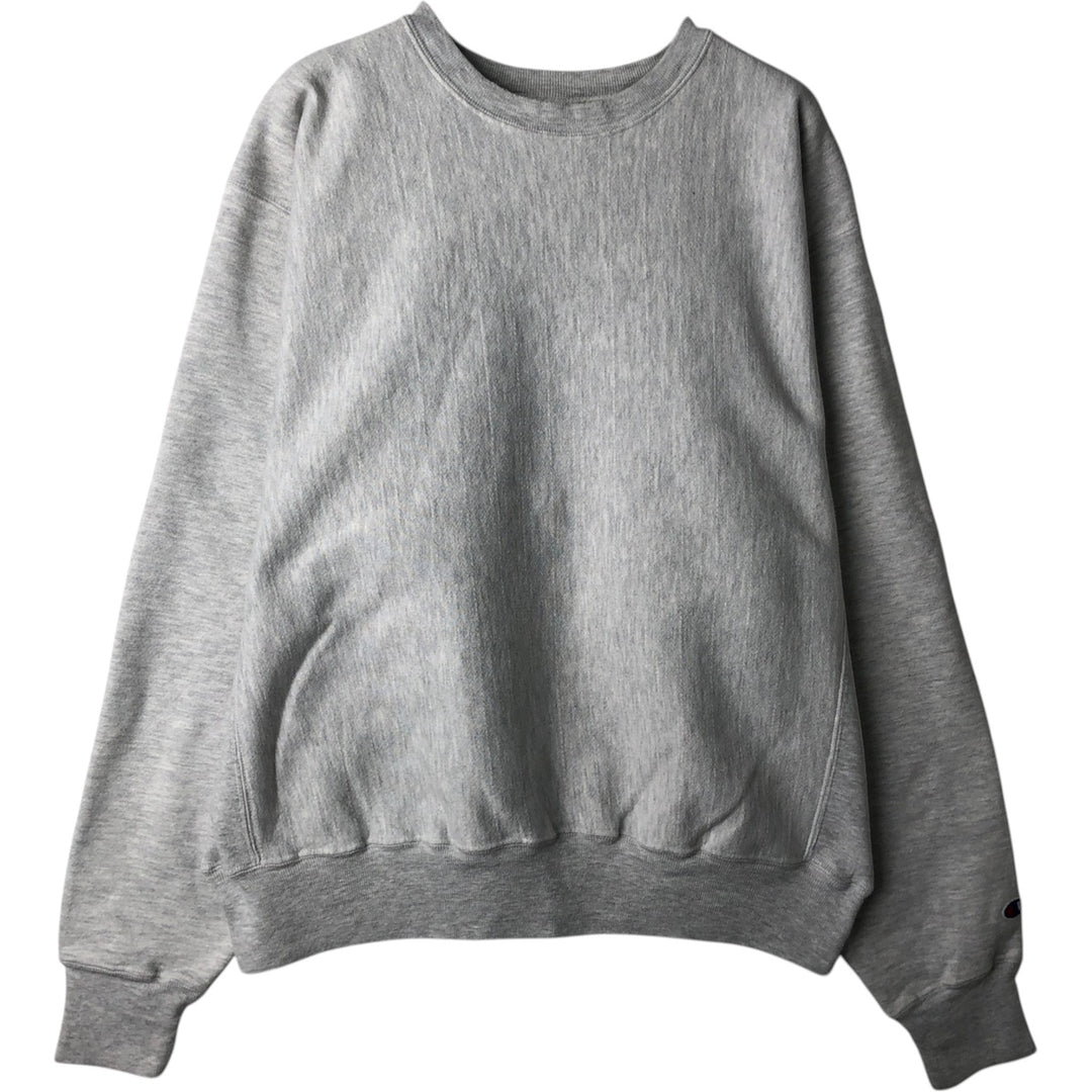 2000'S Champion Premium Reverse Weave Plain Blank Sweatshirt (Men's XL equivalent) unclear gray type Vintage Second Hand