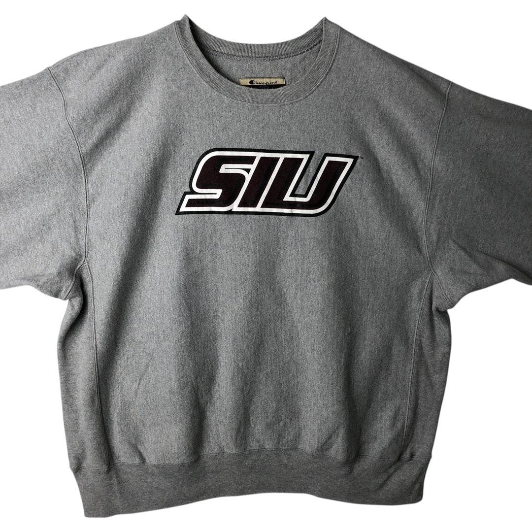2000'S Champion Premium Reverse Weave College Sweatshirt (Men's XL equivalent) cotton gray type Vintage Second Hand