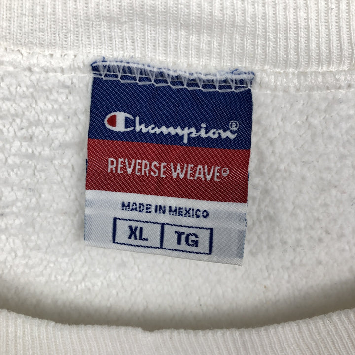 Champion Reverse Weave Georgia Institute of Technology College Sweatshirt (Men's XL equivalent) unclear white type Vintage Second Hand