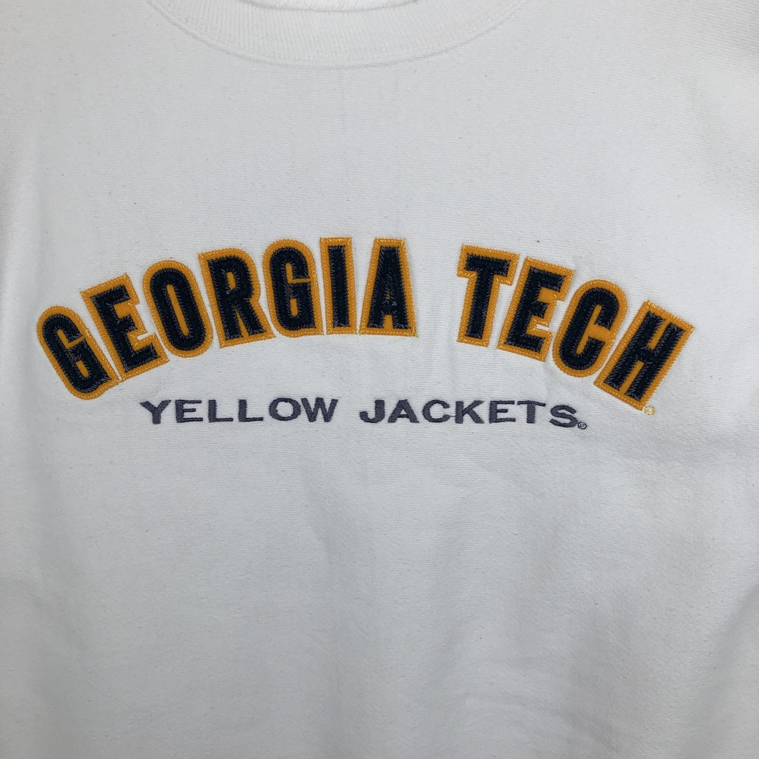 Champion Reverse Weave Georgia Institute of Technology College Sweatshirt (Men's XL equivalent) unclear white type Vintage Second Hand