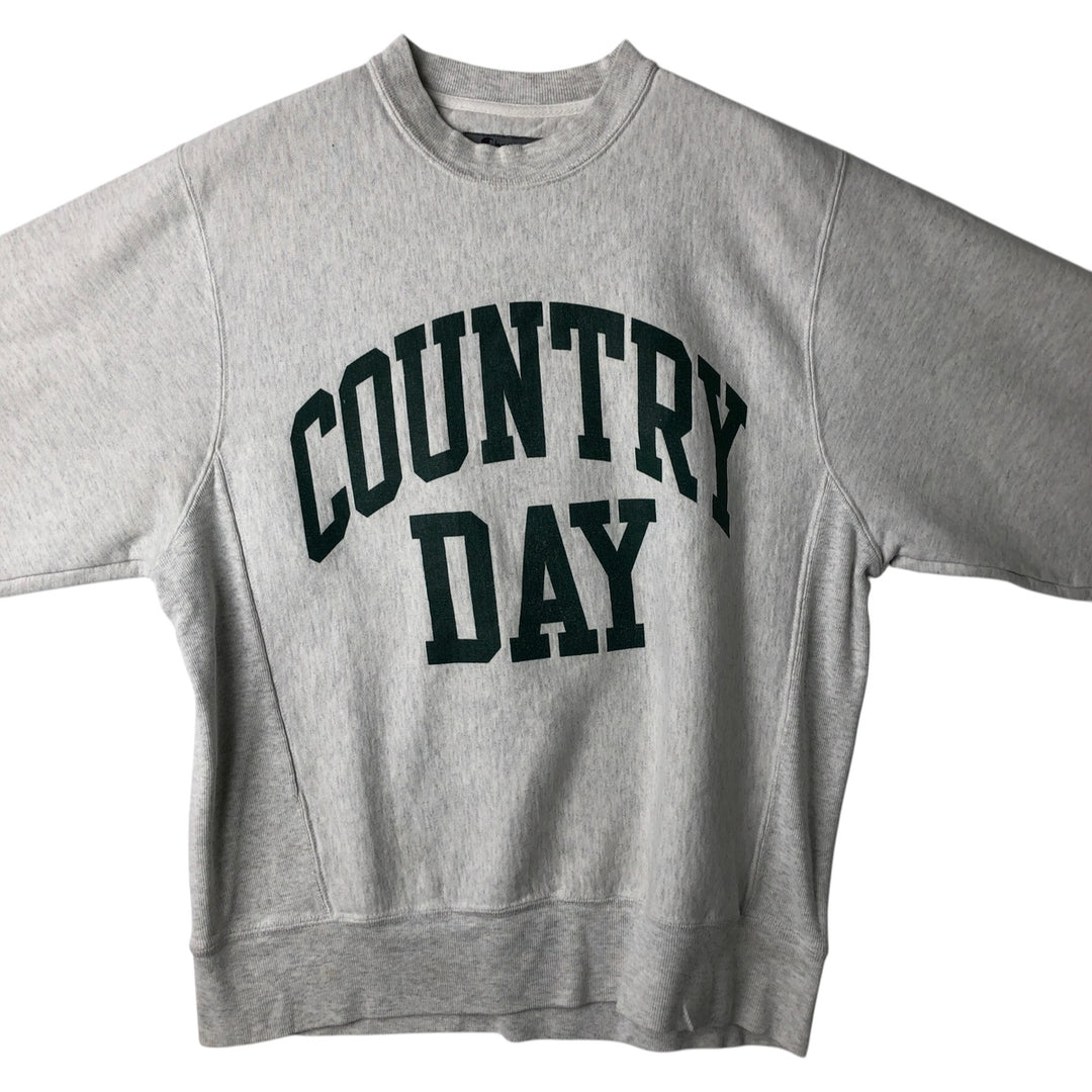 Champion Original Reverse Weave Printed Sweatshirt (Men's Size S) cotton gray type Vintage Second Hand