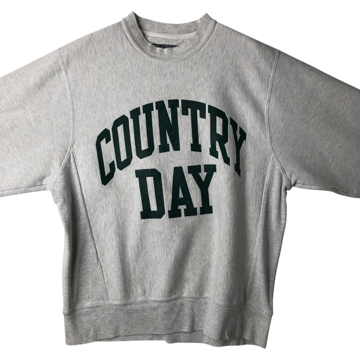 Champion Original Reverse Weave Printed Sweatshirt (Men's Size S) cotton gray type Vintage Second Hand