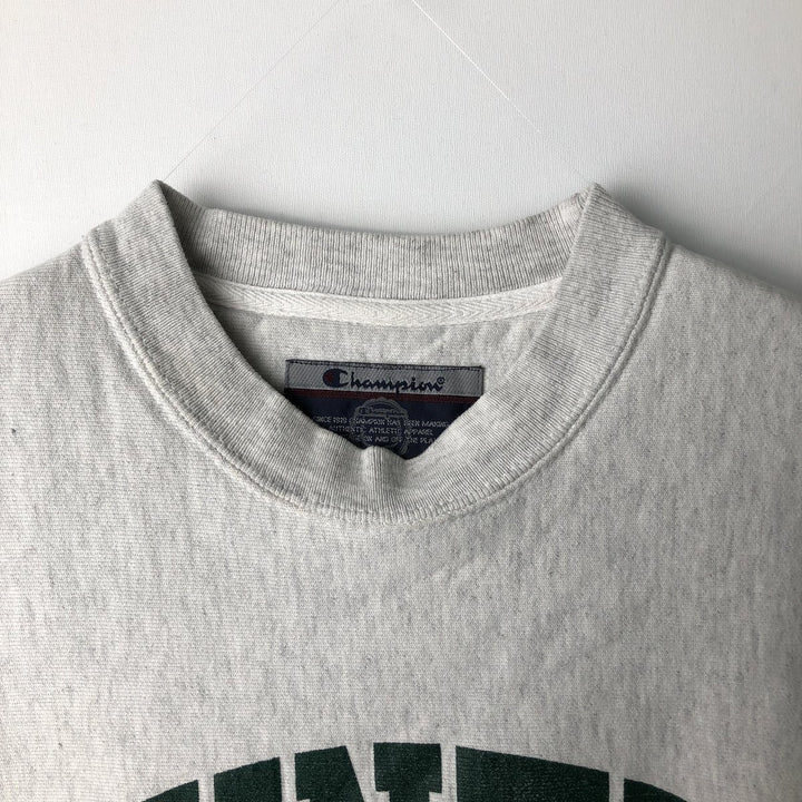 Champion Original Reverse Weave Printed Sweatshirt (Men's Size S) cotton gray type Vintage Second Hand