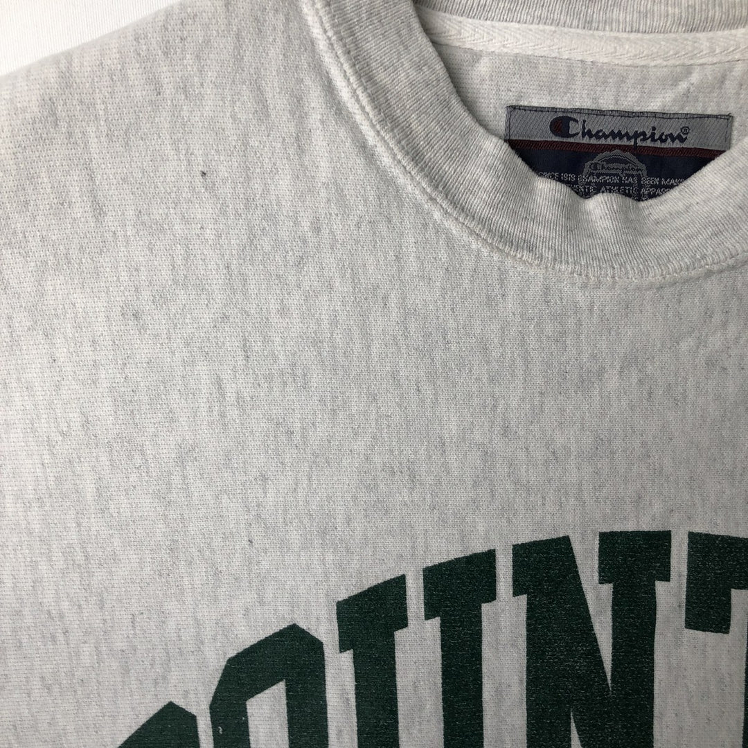 Champion Original Reverse Weave Printed Sweatshirt (Men's Size S) cotton gray type Vintage Second Hand