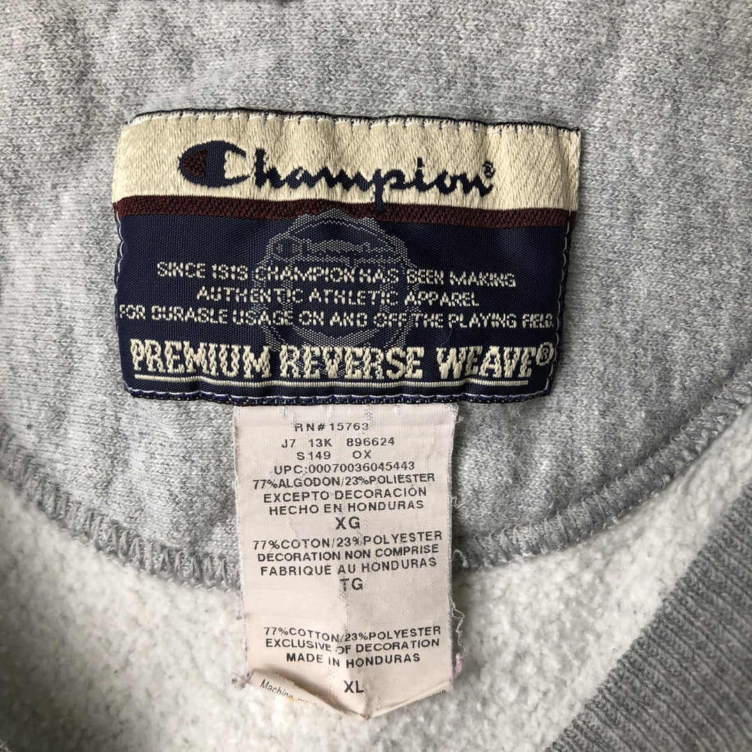 Champion Premium Reverse Weave Advertising Sweatshirt (Men's XL equivalent) cotton gray type Vintage Second Hand