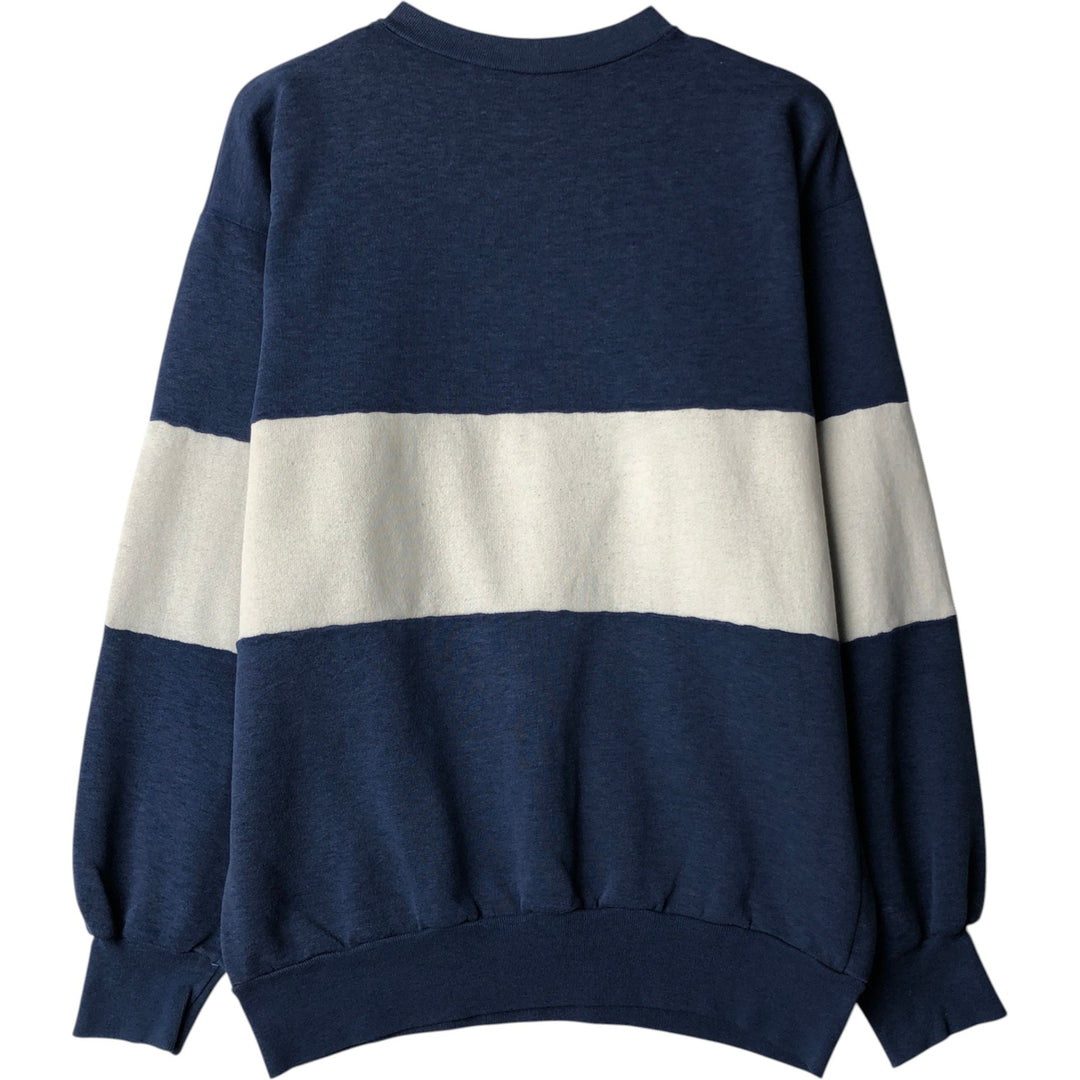 Printed sweatshirt, men's size M unclear navy blue type Vintage Second Hand