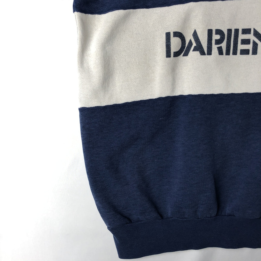Printed sweatshirt, men's size M unclear navy blue type Vintage Second Hand