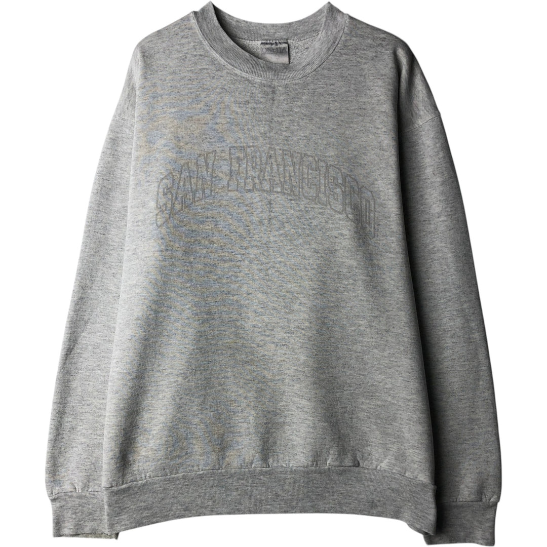 ONETTA SAN FRANCISCO San Francisco Print Sweatshirt, Made in USA, Men's XL (approx.) unclear gray type Vintage Second Hand