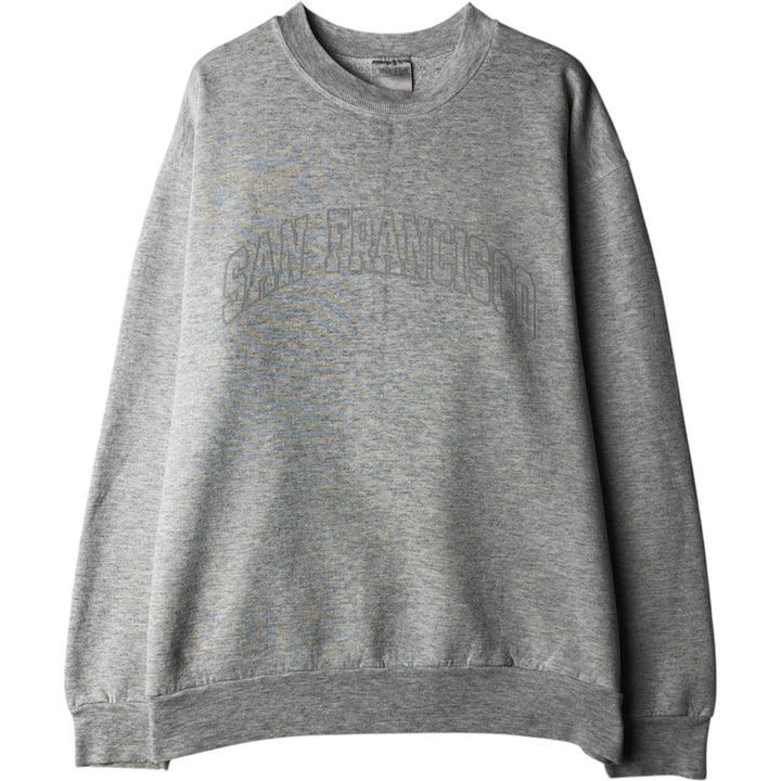 ONETTA SAN FRANCISCO San Francisco Print Sweatshirt, Made in USA, Men's XL (approx.) unclear gray type Vintage Second Hand